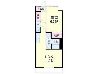 FELICE GATTO WADA【1階】の間取り