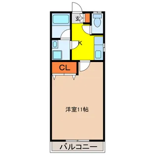 エイトハイツE【2階】の間取り