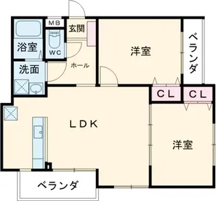 コンフォートエノビ【3階】の間取り