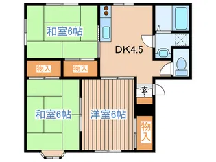 ハイツエバーグリーン【1階】の間取り