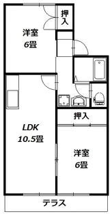 プレジール四丁目II【1階】の間取り