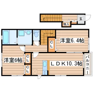 シャルム東【2階】の間取り