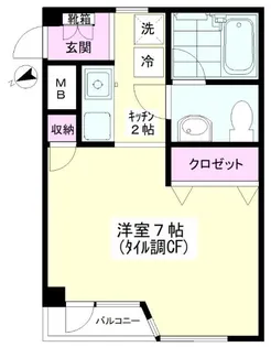 コットンフラット【2階】の間取り
