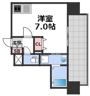 ドゥーエ森ノ宮【3階】の間取り
