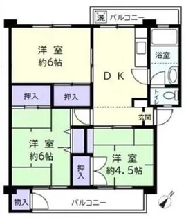 愛宕2丁目住宅4号棟【4階】の間取り