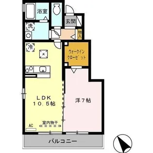 フラーテル【1階】の間取り