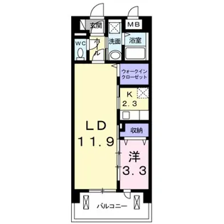 レジデンス西川【3階】の間取り