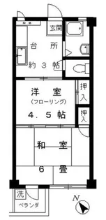 幸風マンション【4階】の間取り