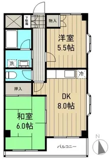 グリーンパレス【3階】の間取り