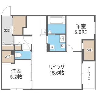 エフュート南円山【4階】の間取り