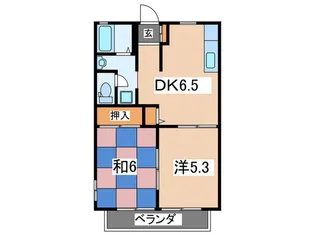 ディアスおりかさ【2階】の間取り
