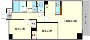 サンセール海老江【8階】の間取り