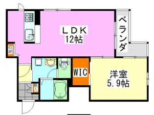 サンライズ船橋884【2階】の間取り