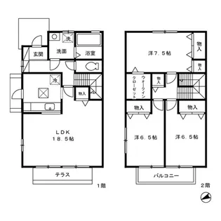石川県金沢市長坂台【一戸建】の間取り