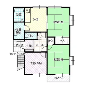 ハイランドコートC【2階】の間取り