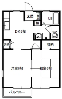 ハイツリバーサイド【1階】の間取り