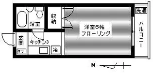 サンアベニュー二葉【1階】の間取り