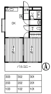 2DKの間取り画像
