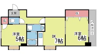 フォルム南六甲【4階】の間取り