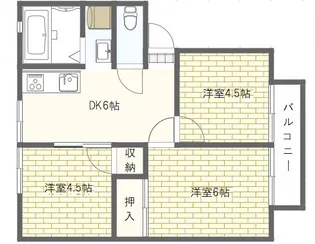 耕田ハイツ【2階】の間取り