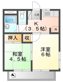 サマックスボナールB【1階】の間取り