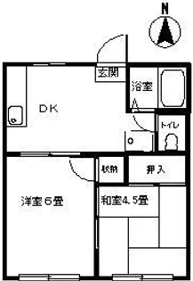 永田ハイツ【2階】の間取り