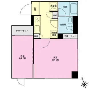 プライムネクサス品川鮫洲【3階】の間取り