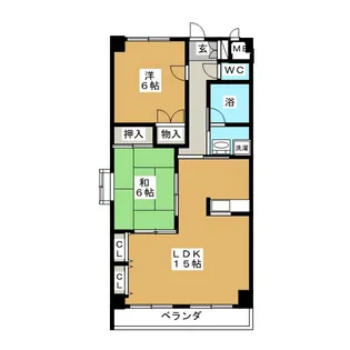 パラシオンTAIKOGANE【4階】の間取り