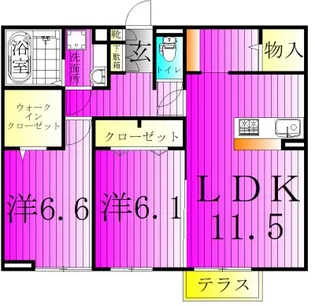 ハイピクチャー E棟【1階】の間取り