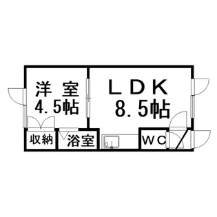ネスポアール愛【2階】の間取り