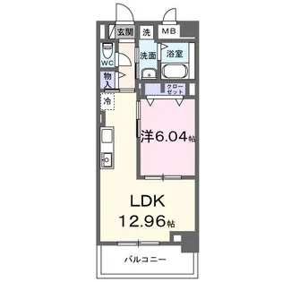 メルベージュ久留米【1階】の間取り
