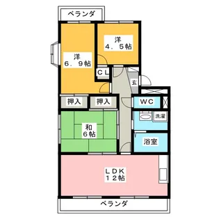サニーコート前田 III【3階】の間取り