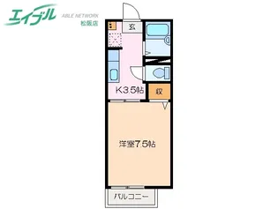 カーサHANSHIN【2階】の間取り