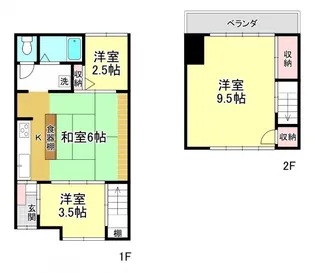 滋賀県大津市長等2【一戸建】の間取り