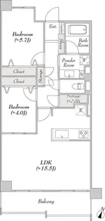 ルミークアン本郷【8階】の間取り