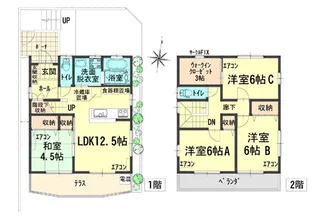岡山県岡山市北区津島本町【一戸建】の間取り