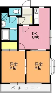 パレスウチダD棟【1階】の間取り