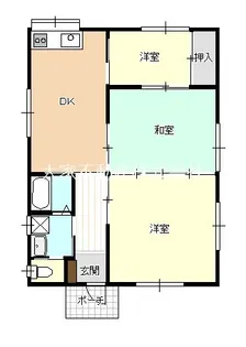 長崎県雲仙市小浜町北木指【アパート】の間取り
