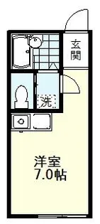 東京都国立市青柳2【アパート】の間取り