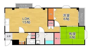 シャルマン楠葉【3階】の間取り