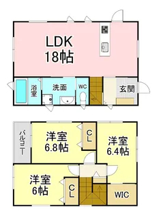 福岡県北九州市戸畑区浅生2【一戸建】の間取り