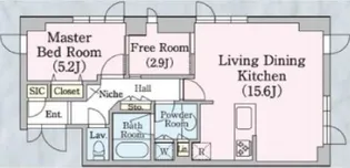 トワ・イグレッグ【6階】の間取り