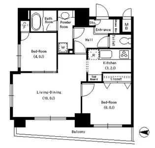 2LDKの間取り画像