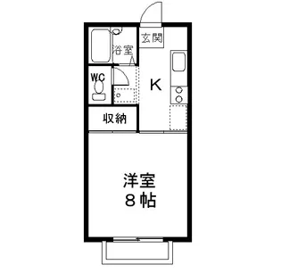 アプロード東手城B棟 東手城町一丁目【1階】の間取り