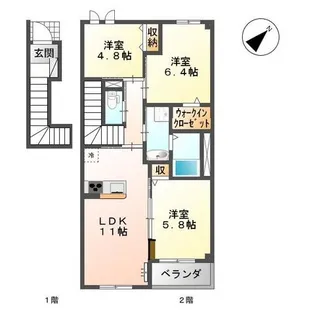 侑信輪II【2階】の間取り