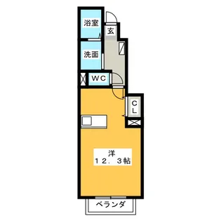 ヴォロンティエA【1階】の間取り