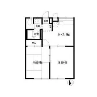エステートエスケー1【1階】の間取り