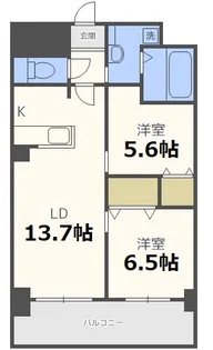 ラフォーレ月寒中央【5階】の間取り