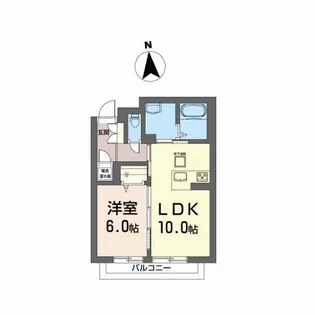 メゾンマスト太子堂【1階】の間取り