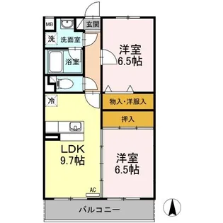 セイントファミーユ【2階】の間取り